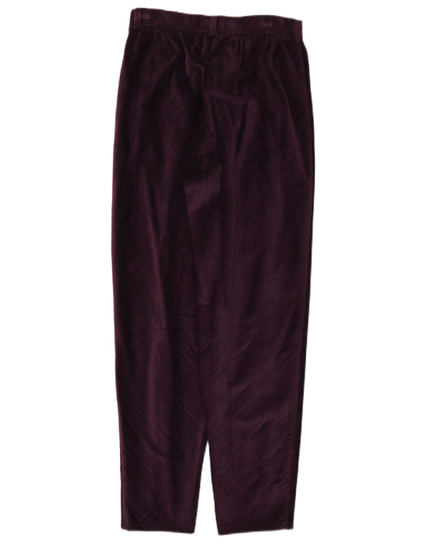 Pantaloni din velur cu talie înaltă pentru femei superior IT 44 Medium W26 L29 Mov
