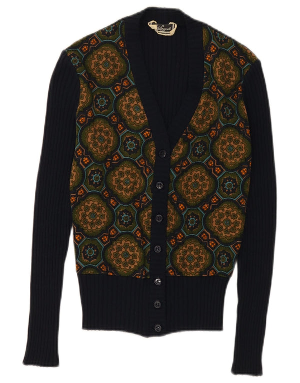 LUISA SPAGNOLI Pulover cardigan pentru femei UK 6 XS Bleumarin Floral