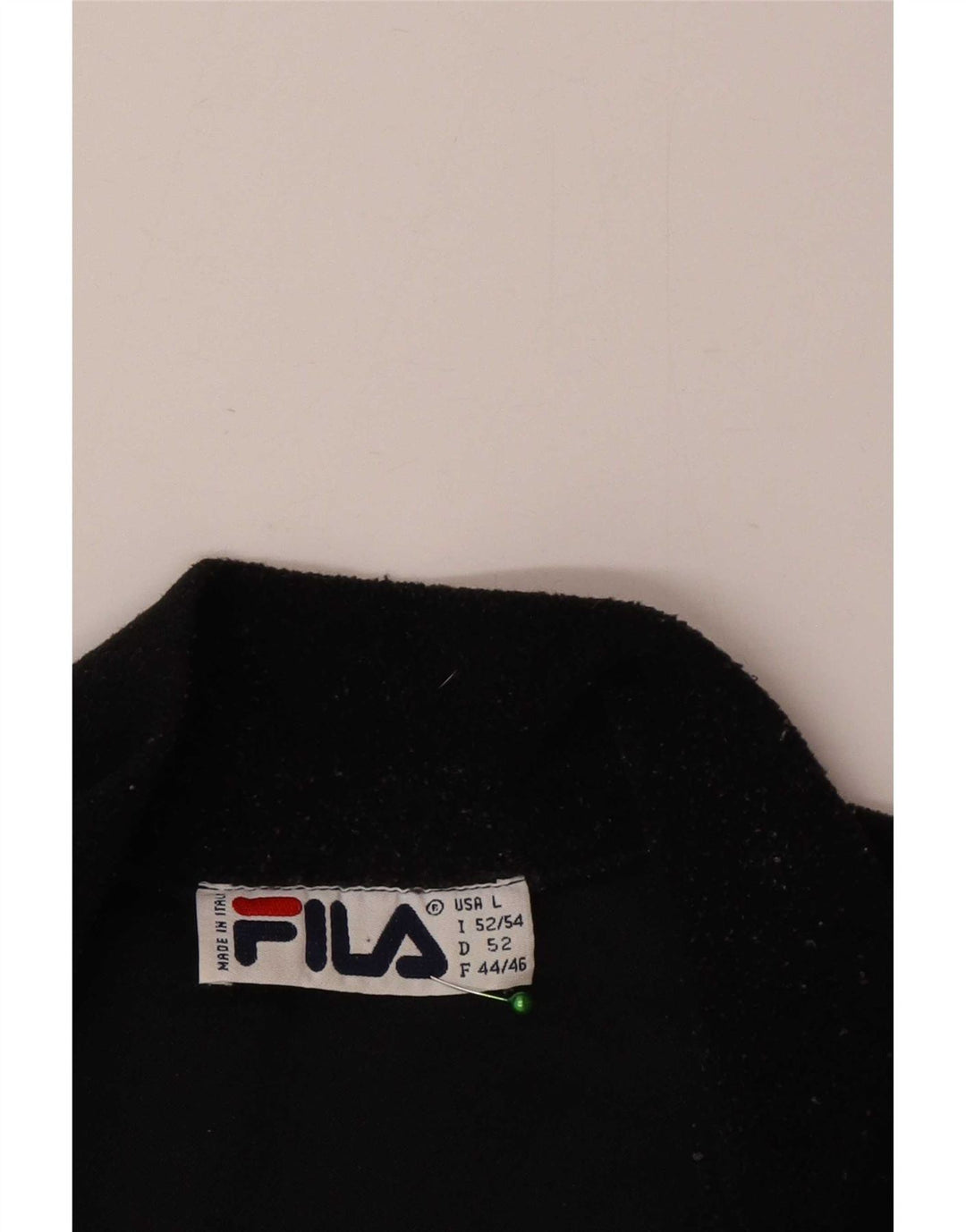 Pulover Fila pentru bărbați, cu fermoar și gât, din lână IT 52/54, mare, negru