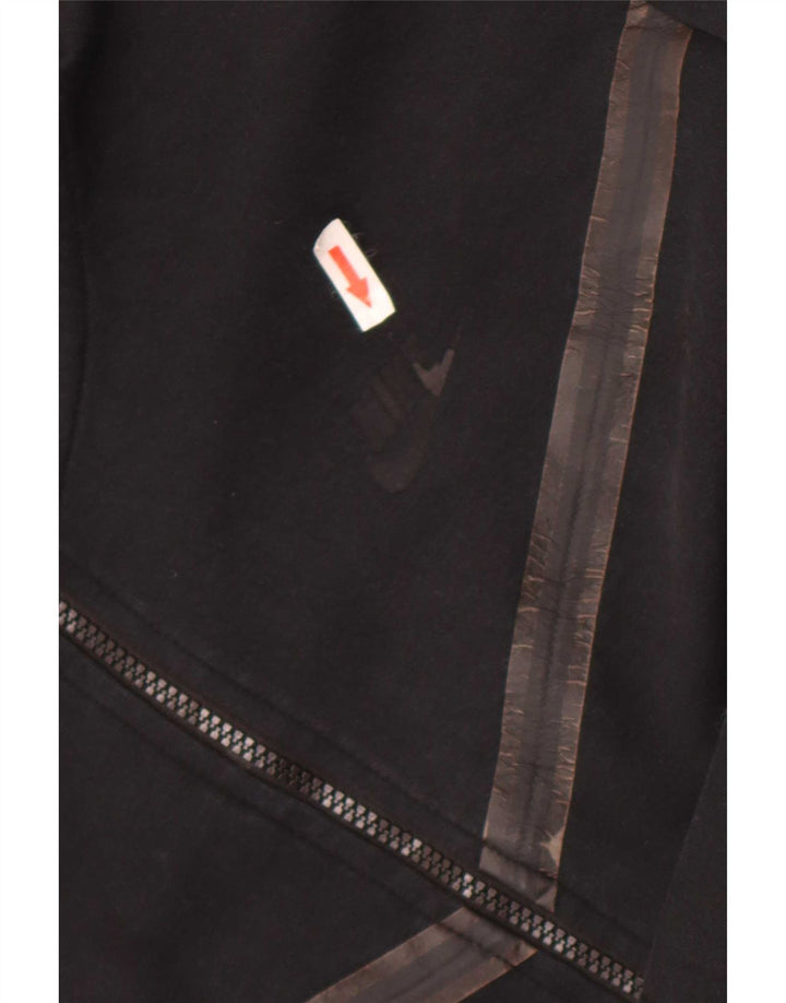 Pulover Nike pentru bărbați, cu fermoar, bumbac mare, negru