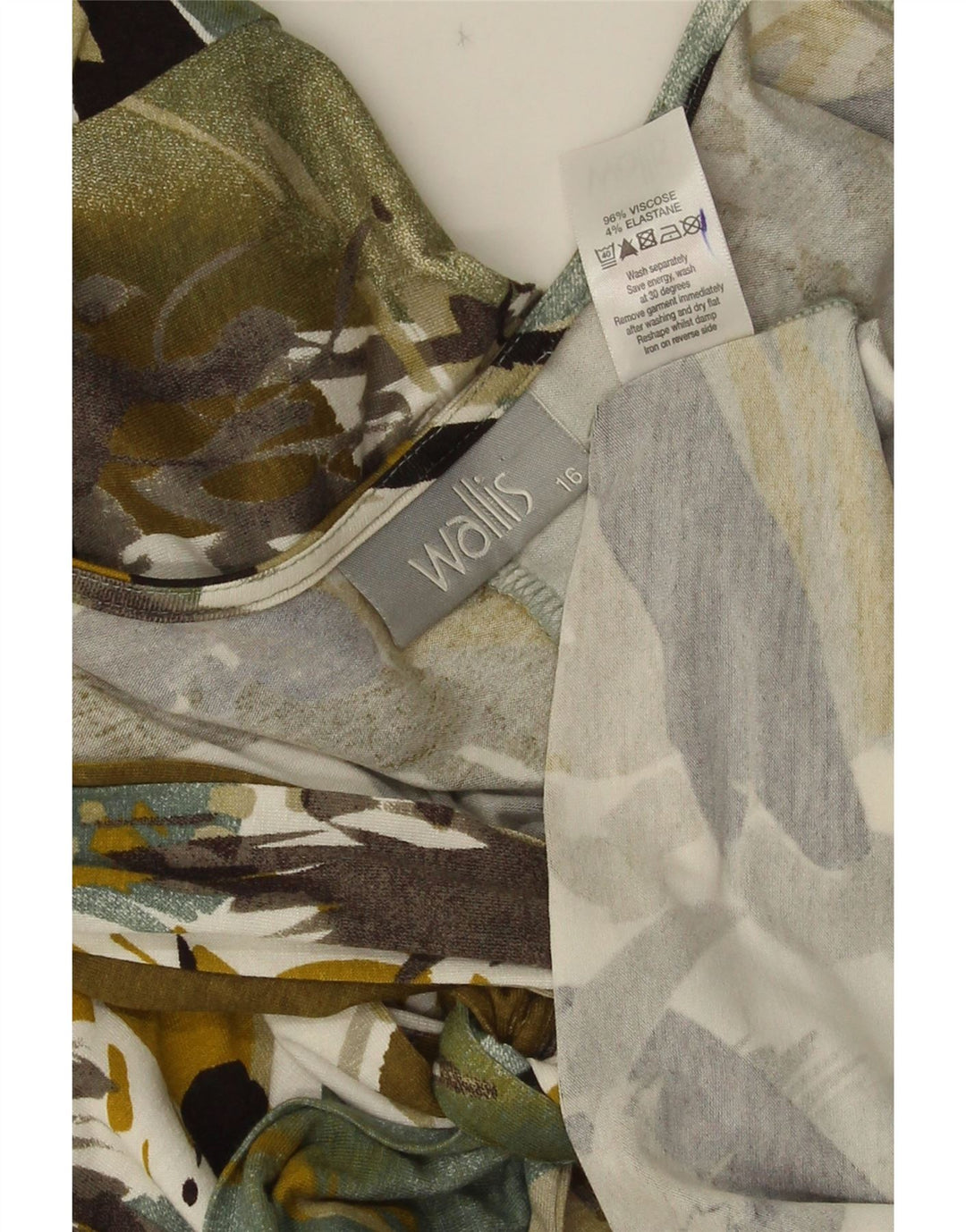 Rochie A-Line Wallis pentru femei, cu model abstract, UK 16, mare, verde, viscoză
