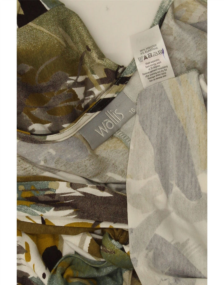 Rochie A-Line Wallis pentru femei, cu model abstract, UK 16, mare, verde, viscoză