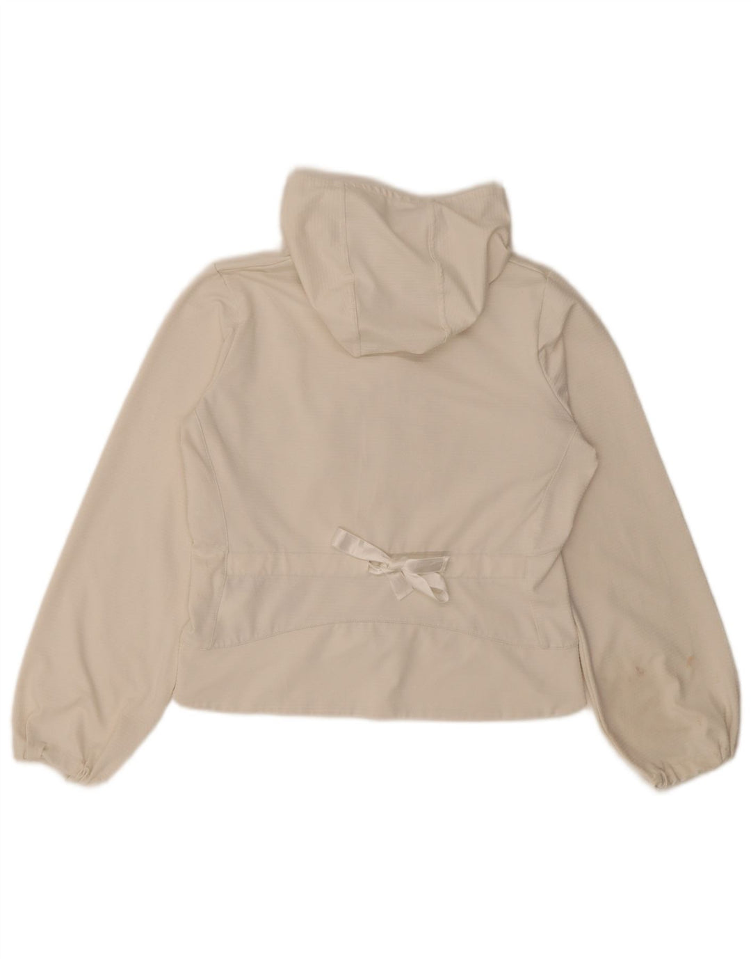 Jachetă de top cu glugă Nike Crop pentru femei UK 10/12 Medium White
