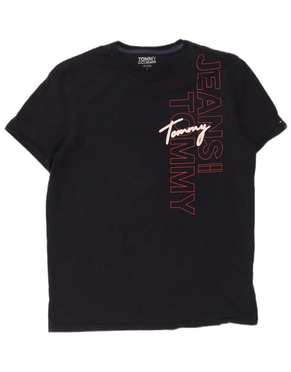 Tricou grafic Tommy Hilfiger pentru bărbați Top mediu din bumbac bleumarin
