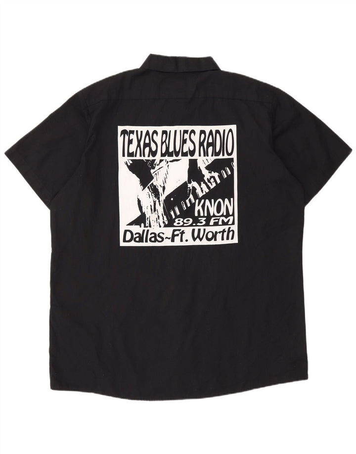 Cămașă cu mânecă scurtă pentru bărbați Dickies, poliester negru mare