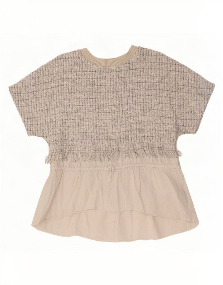 Bluză pentru femei Zara UK 14 Medium în carouri alb