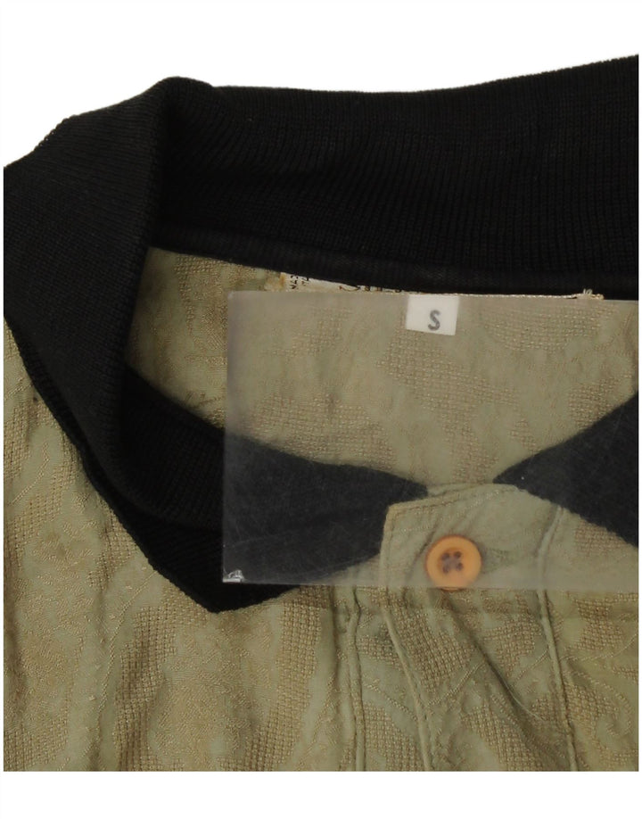 Tricou polo pentru bărbați Silenzio Mic Kaki Paisley