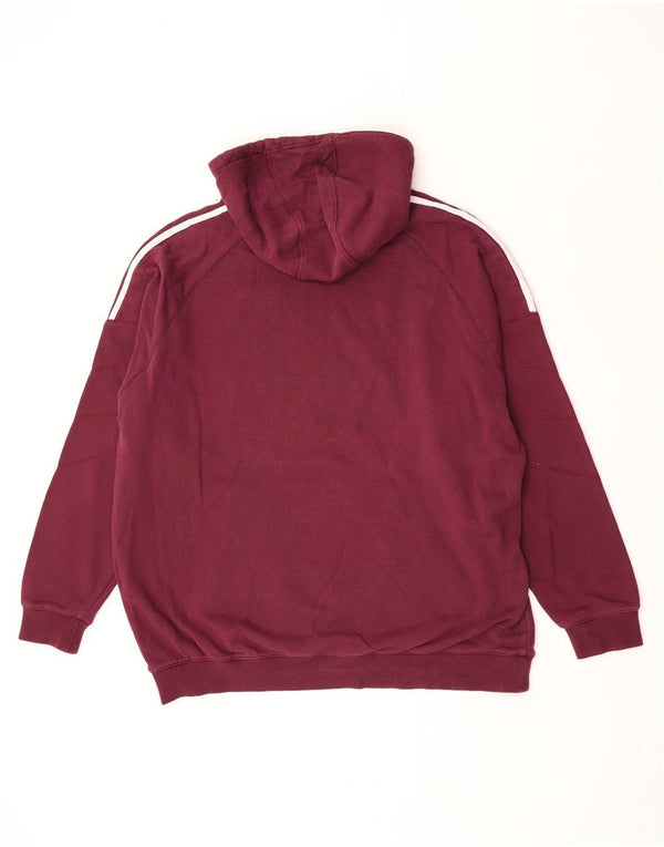 Pulover Adidas pentru bărbați XL Maroon Colorblock Bumbac