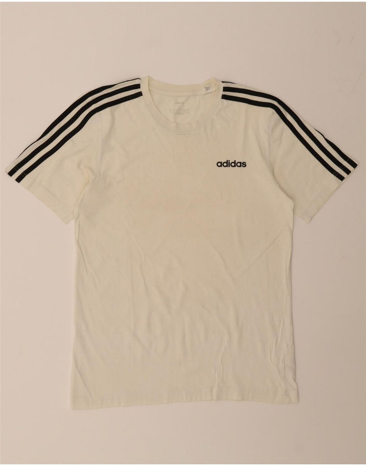 ADIDAS Mens T-Shirt Top Small White Cotton Vintage Adidas and Second-Hand Adidas from Messina Hembry 