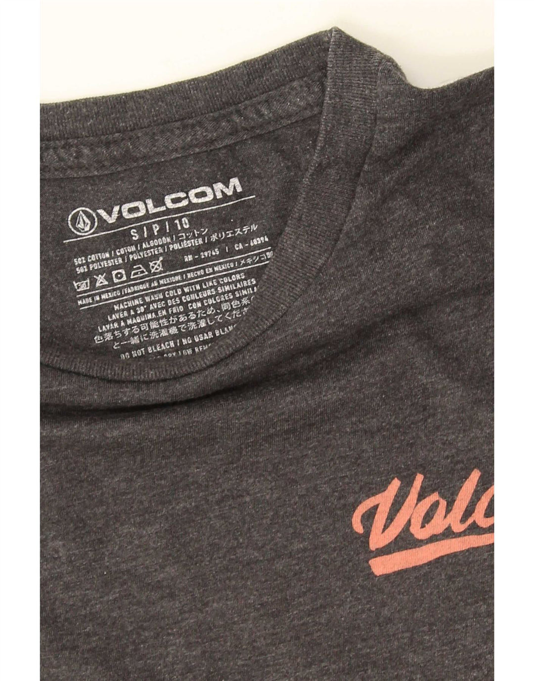 Tricou grafic pentru bărbați Volcom Top mic, gri, bumbac