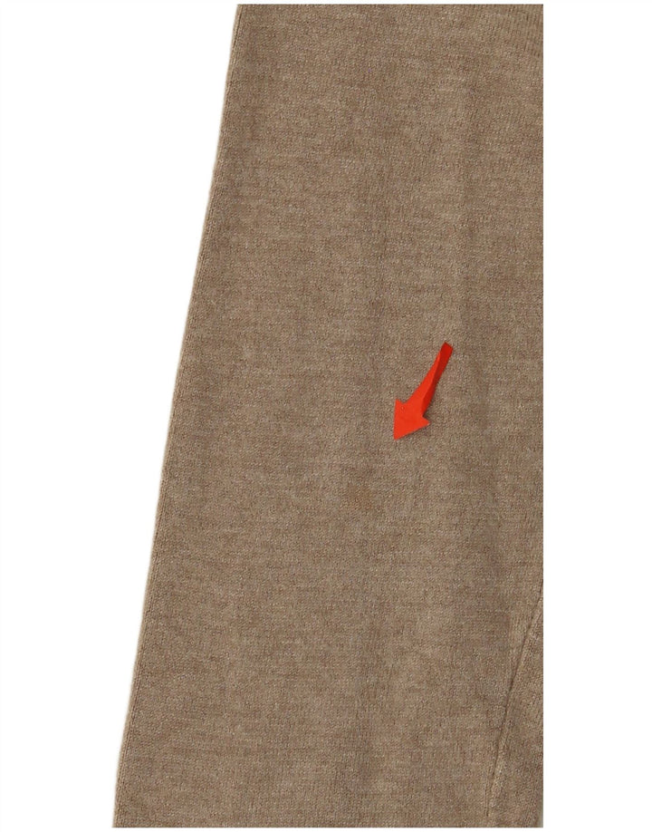 Pulover pentru femei cu decolteu în V Zara UK 12, Bej mediu, raion