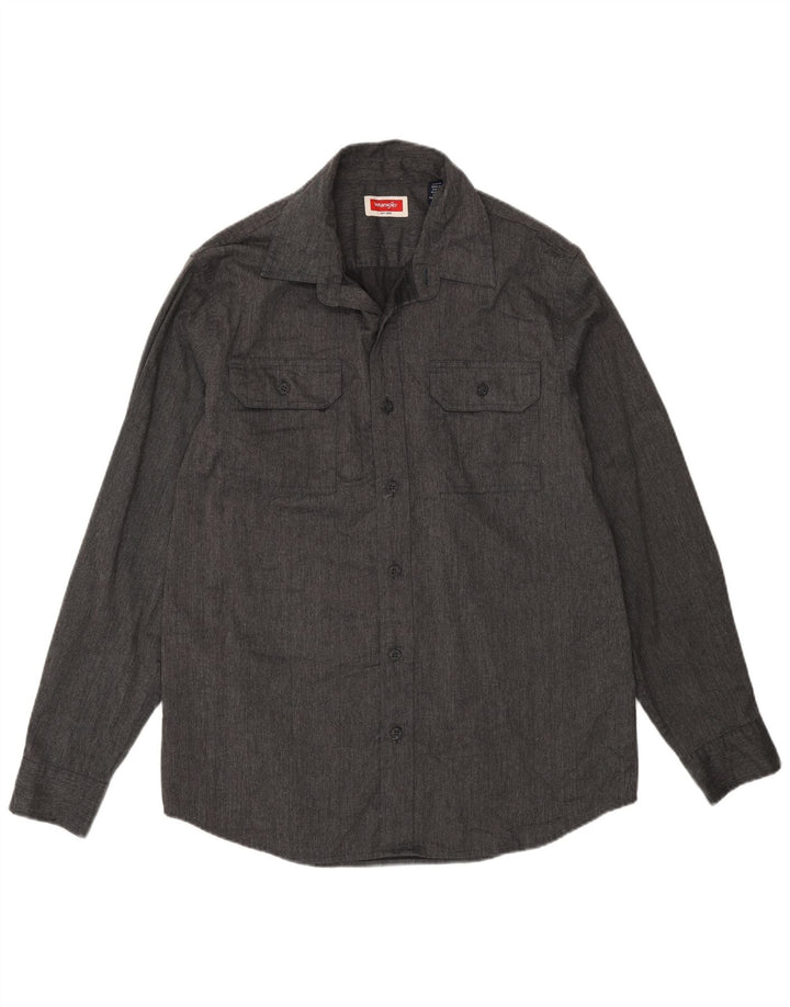 Cămașă pentru bărbați Wrangler, bumbac gri mediu
