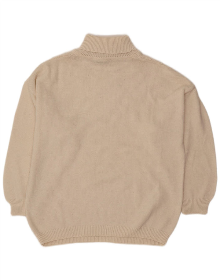 Pulover Pimet pentru bărbați cu gât rulat, XL, lână albă