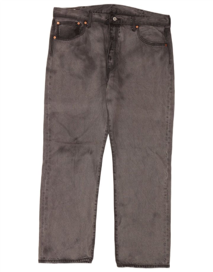 Blugi drepti pentru bărbați LEVI'S 501 W38 L30 bumbac gri