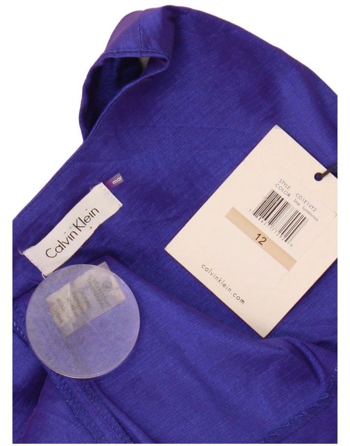 CALVIN KLEIN Rochie A-Line fără mâneci pentru femei US 12 Poliester violet mediu