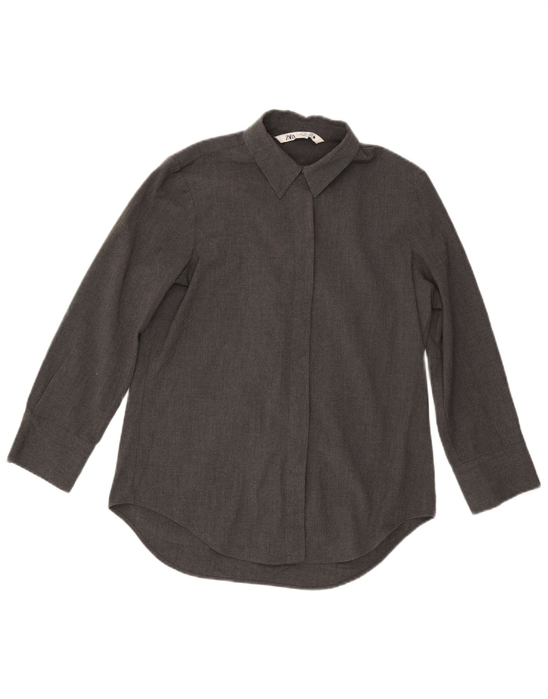 Cămașă loose-fit Zara pentru femei UK 10 Small Gri