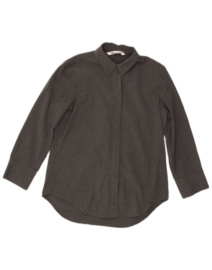 Cămașă loose-fit Zara pentru femei UK 10 Small Gri