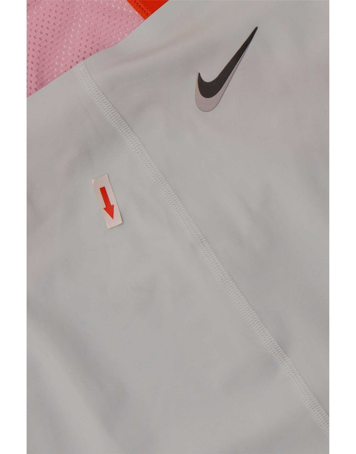 Vestă subțire Dri Fit Nike pentru femei UK 12 Medium Blue Colorblock