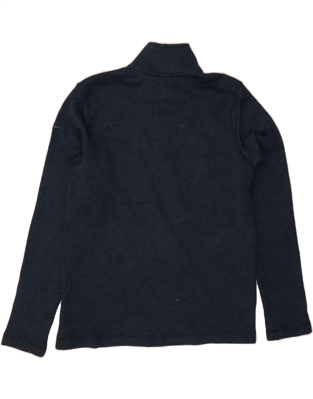 EDDIE BAUER Mens Zip Neck Sweatshirt Jumper Large Navy Blue Polyester Vintage Eddie Bauer and Second-Hand Eddie Bauer from Messina Hembry 
