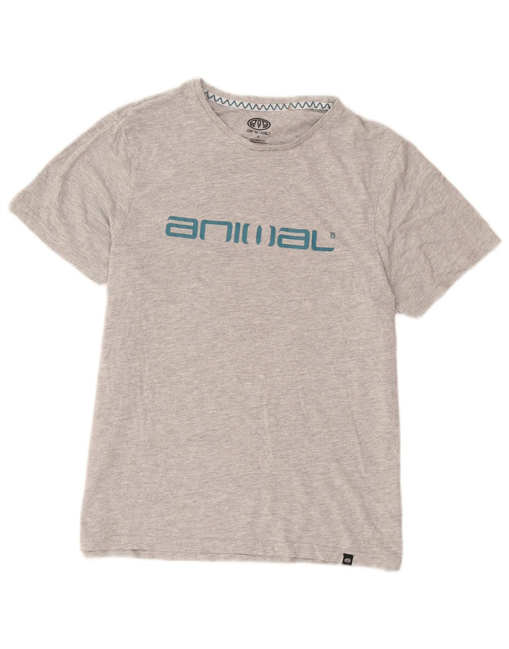 Tricou grafic pentru bărbați Animal Top Medium Gri Bumbac