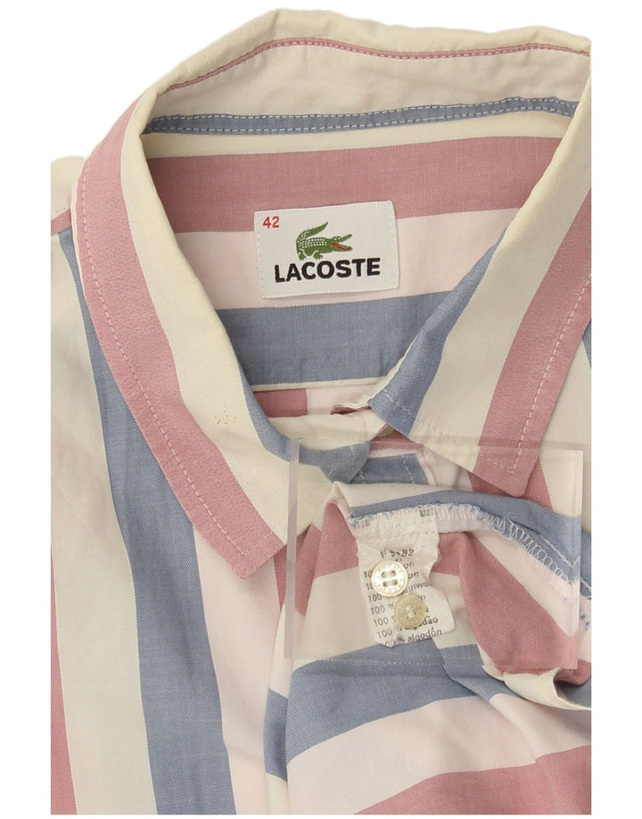 Cămașă Lacoste Femei Mărimea 42 Bumbac cu dungi multicolore mare