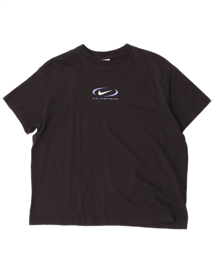 Tricou grafic Nike pentru bărbați Top mare din bumbac negru