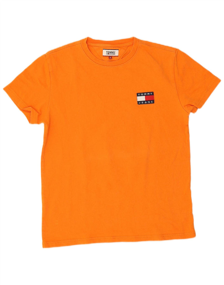 Tricou Tommy Hilfiger pentru bărbați Top mic din bumbac portocaliu