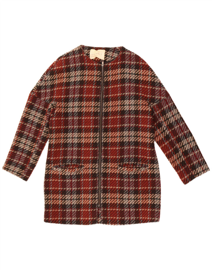 Pardesiu pentru femei Esprit UK 12 Medium Burgundy Check