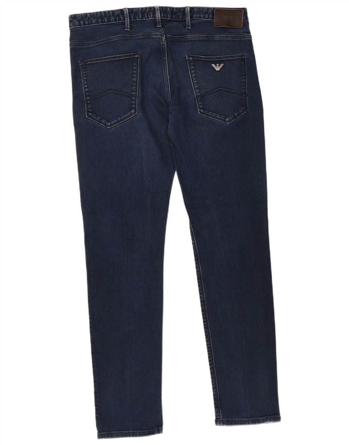 Blugi slim pentru bărbați Armani W34 L31 bumbac bleumarin