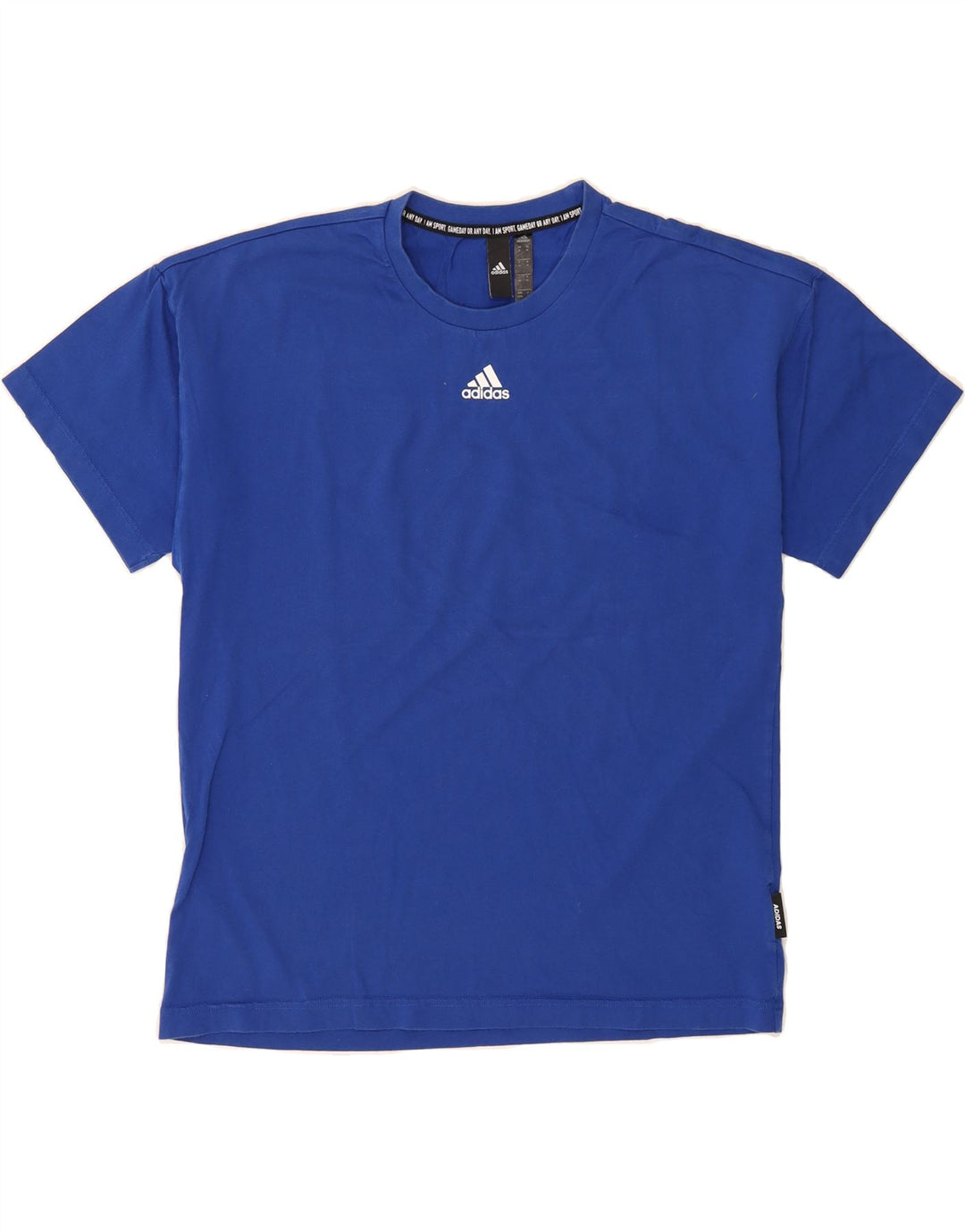 ADIDAS Mens T-Shirt Top Medium Blue Cotton Vintage Adidas and Second-Hand Adidas from Messina Hembry 