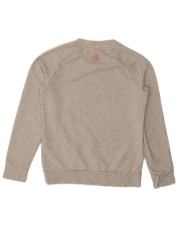 Pulover de hanorac grafic Adidas pentru femei UK 8 Mic, gri pete