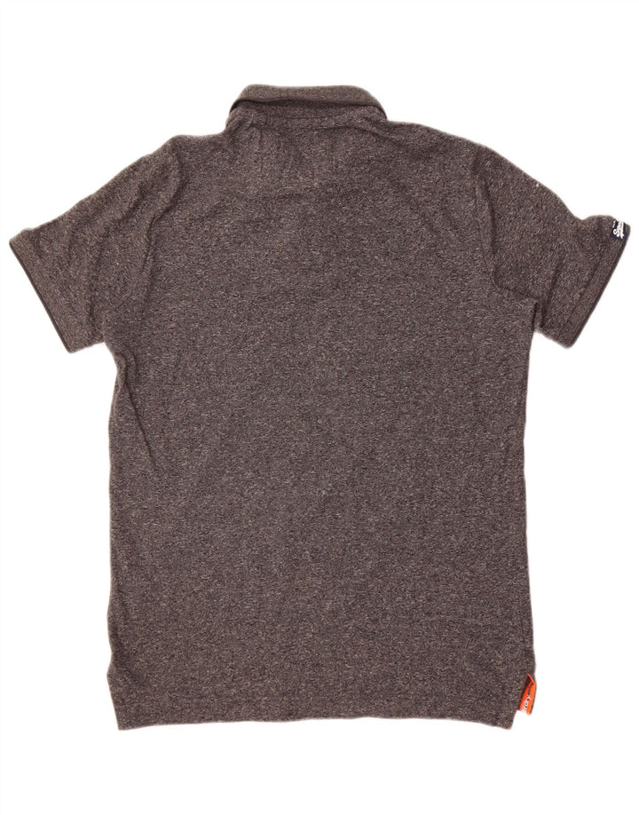 Tricou polo pentru bărbați Superdry, bumbac cu pete gri mic