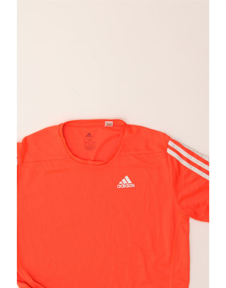 ADIDAS Mens Aeroready T-Shirt Top XS Orange Polyester Vintage Adidas and Second-Hand Adidas from Messina Hembry 