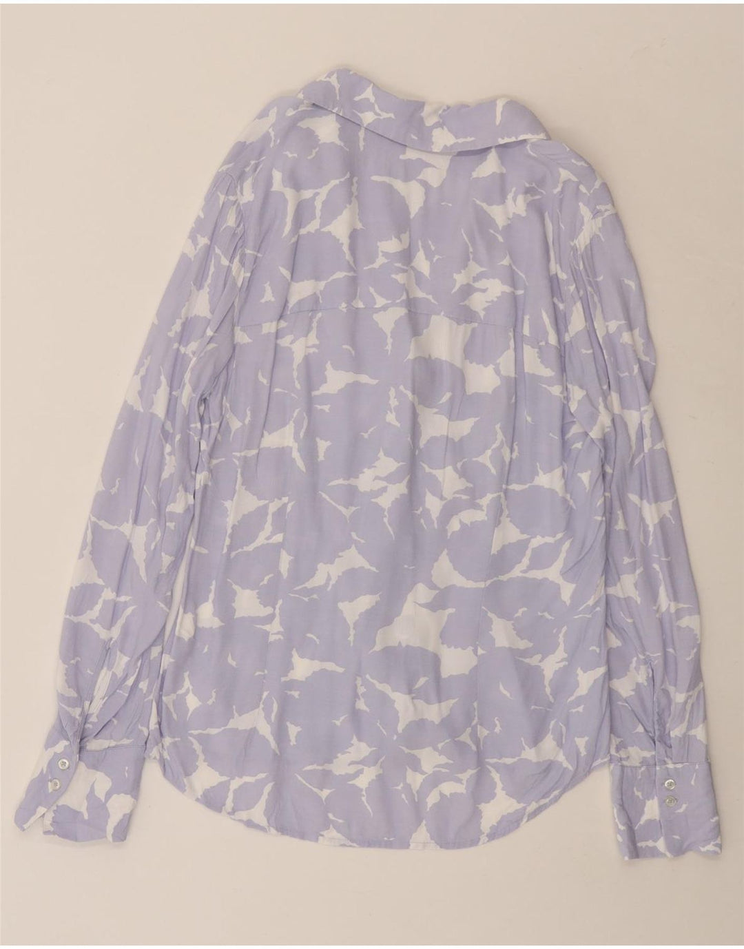 Cămașă BENETTON pentru femei UK 14 Medium Purple Floral Viscose