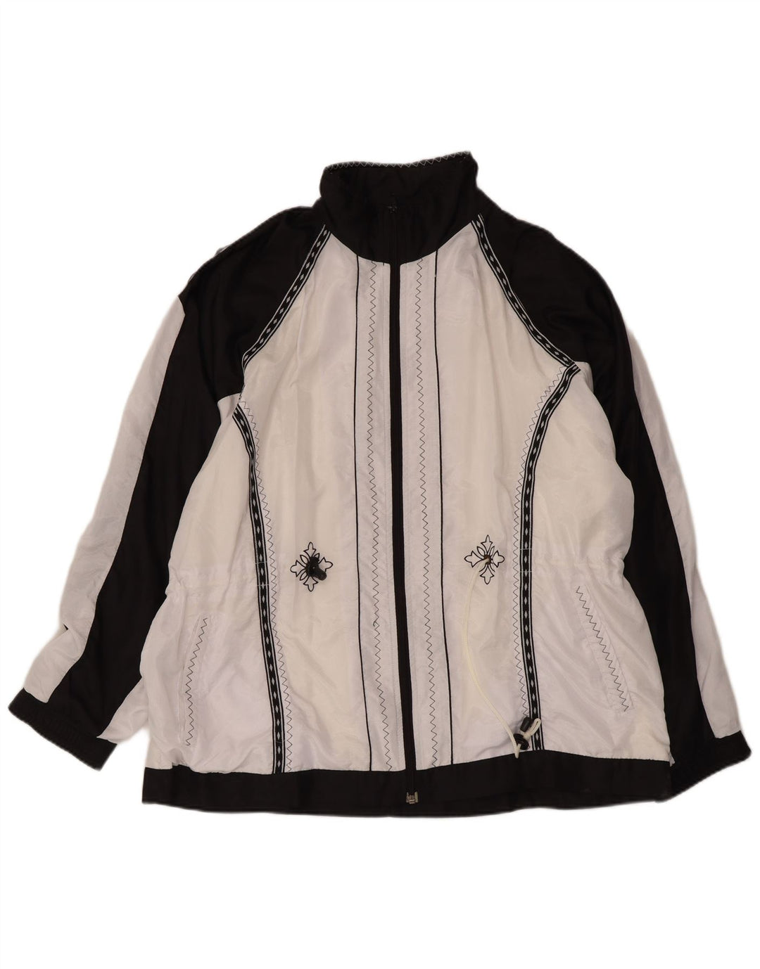 Jachetă Windbreaker pentru femei Trooper UK 20 2XL Alb Colorblock