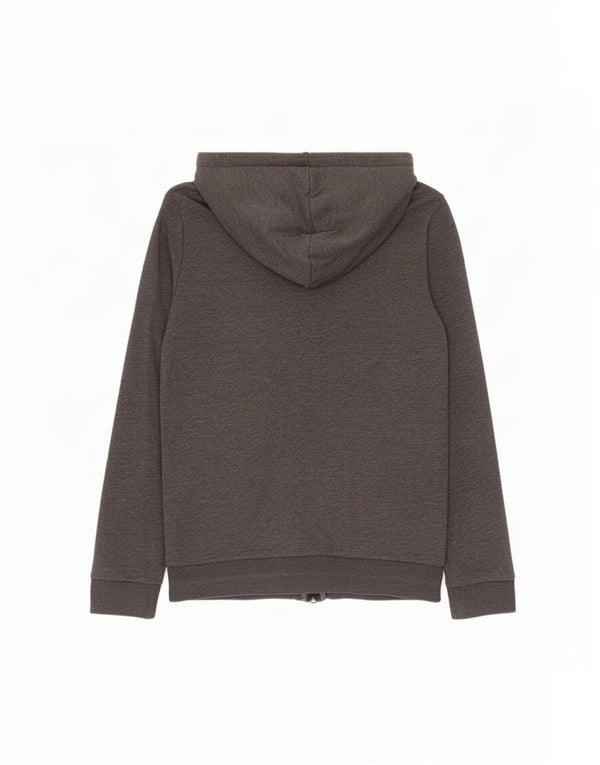 Adidas Womens Graphic Zip Hoodie Sweater UK 8/10 Small Grey Cotton