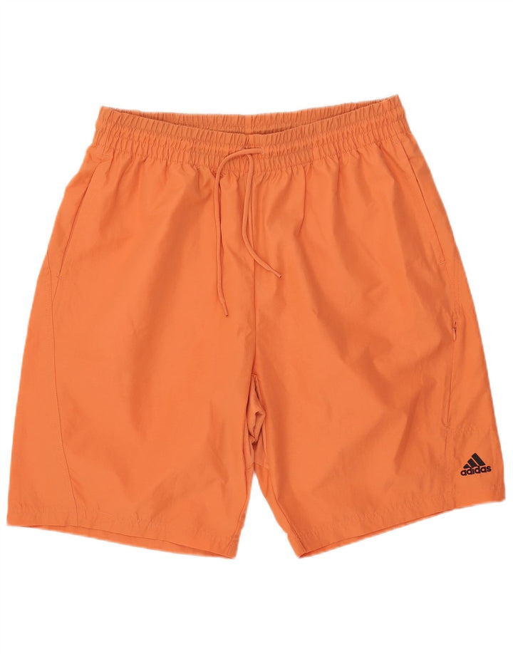 Pantaloni scurți sport pentru bărbați Adidas XL poliester portocaliu