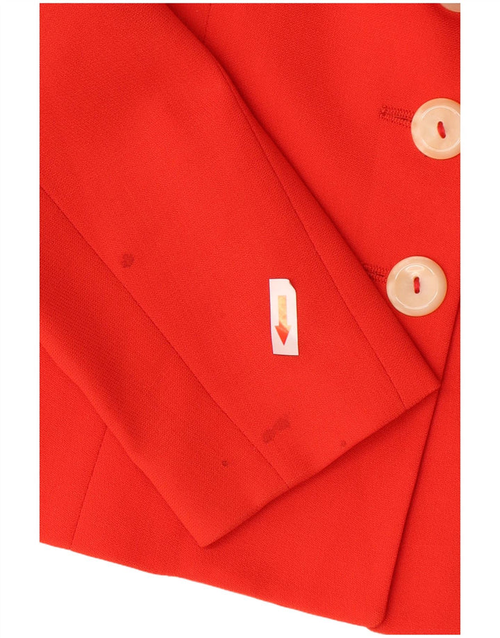Set fuste vintage pentru femei cu 3 nasturi și 2 piese IT 40 Small W28 Lână roșie