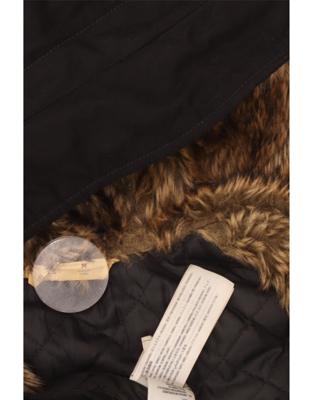 Jachetă parka cu glugă pentru femei HOLLISTER UK 14 Poliester mediu negru