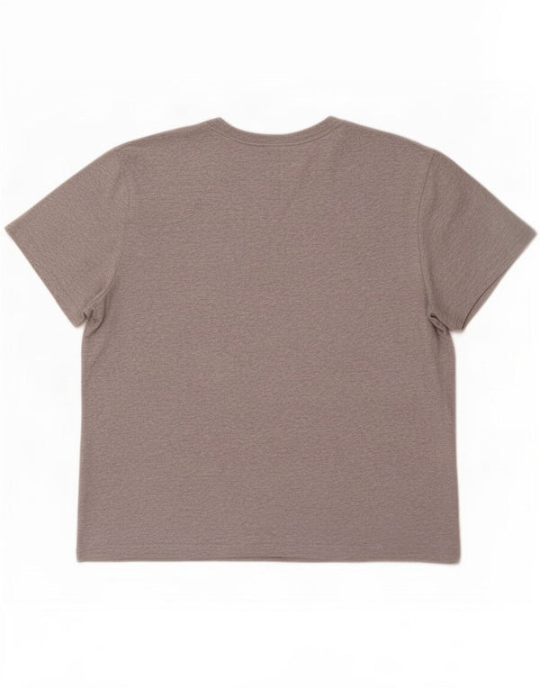 Tricou cu grafic supradimensionat pentru femei Adidas UK 12/14 bumbac gri mediu