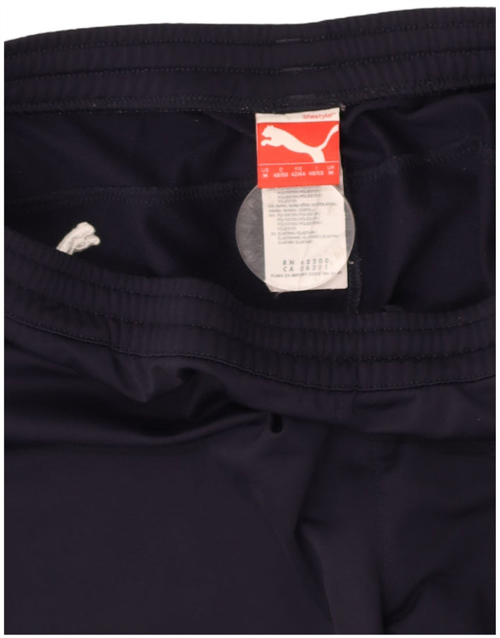 PUMA Mens Tracksuit Trousers Joggers Medium  Navy Blue Polyester