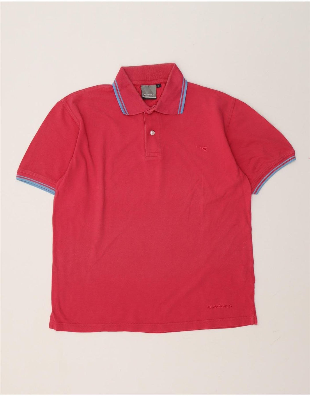 Tricou polo pentru bărbați Diadora, bumbac roz mediu