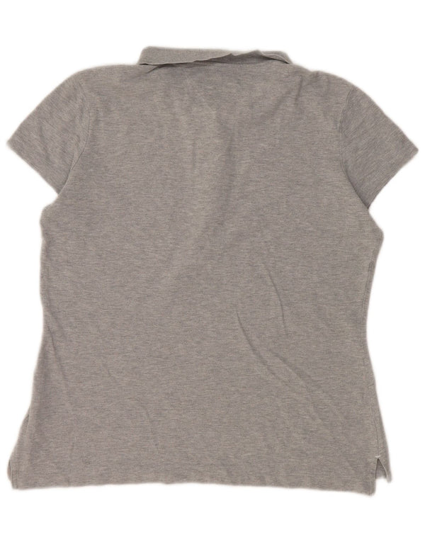 TOMMY HILFIGER Tricou polo slim pentru femei UK 20 2XL bumbac cu pete gri