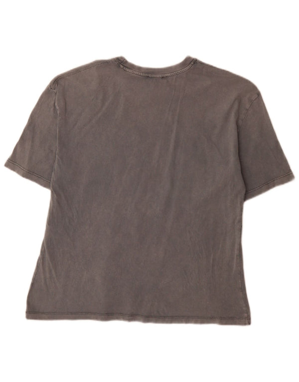 Tricou cu grafică Zara pentru femei New York Top UK 10 Small Grey Bumbac