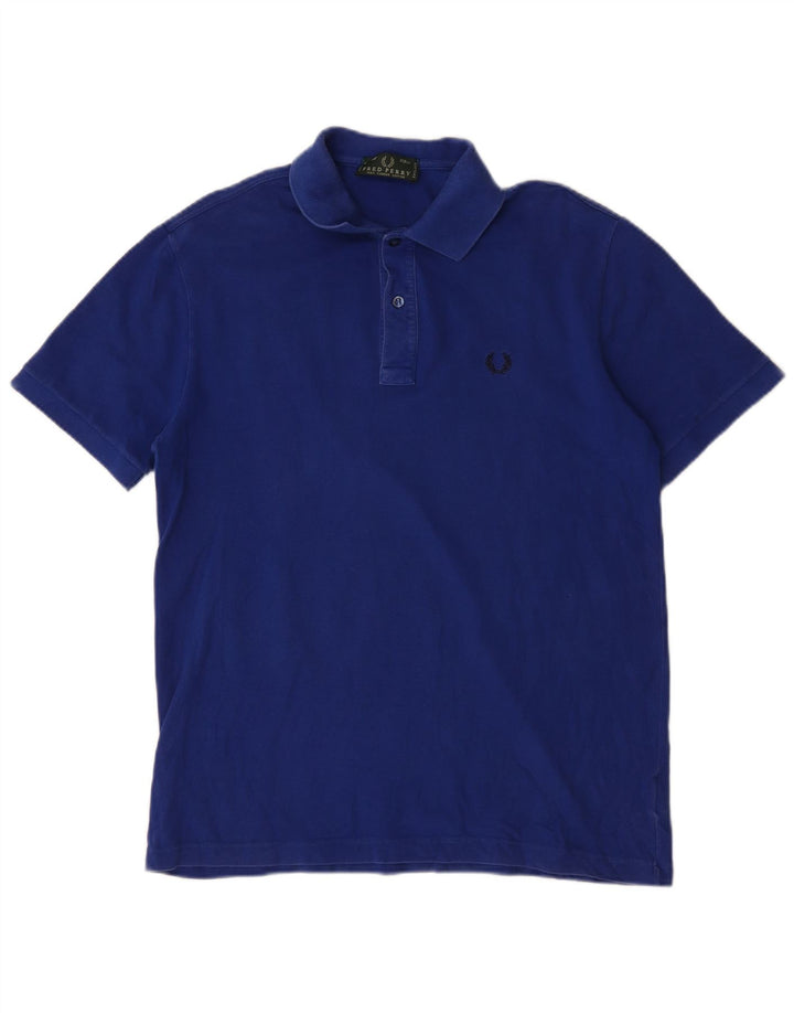 Cămașă polo Fred Perry pentru bărbați, bumbac mediu albastru bleumarin