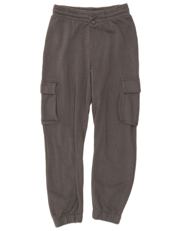 Zara Womens Cargo Tracksuit Trousers Joggers UK 8 Small Grey Cotton