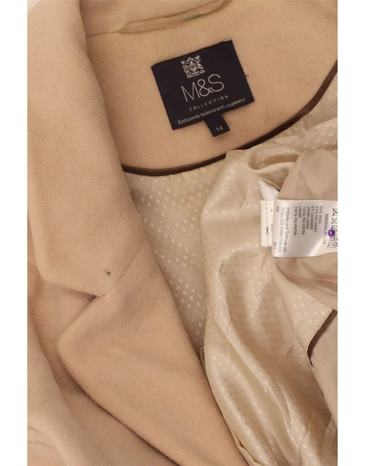 Palton pentru femei Marks & Spencer UK 14 Medium Beige Lână