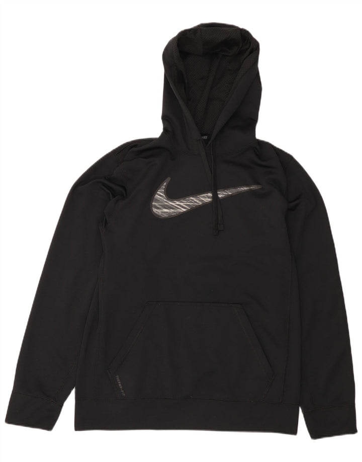 Pulover NIKE Therma-Fit Graphic pentru bărbați, poliester mic, negru