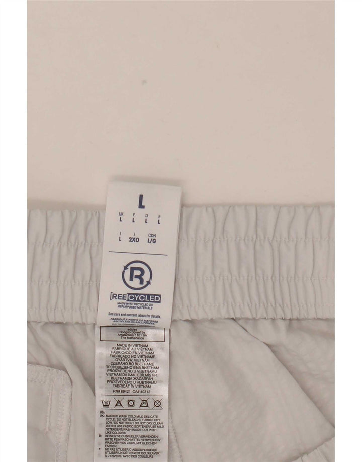 Pantaloni scurți sport cargo pentru bărbați Reebok, mari, alb, din poliester
