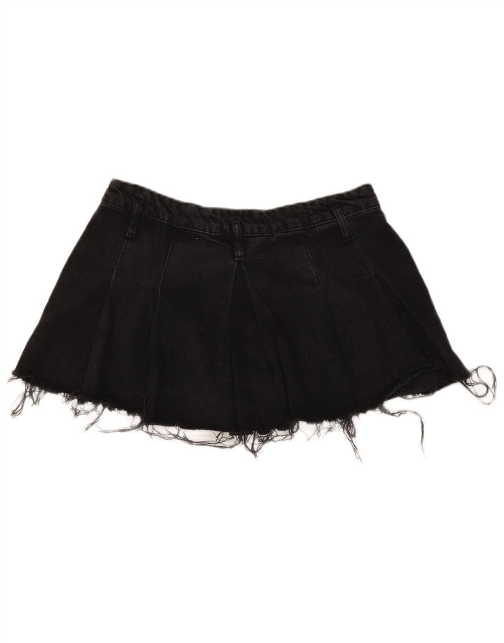 Fusta Mini Denim Zara Femei Medium W32 Bumbac Negru